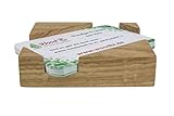 Visitenkartenbox aus Holz | Visitenkartenhalter aus Holz | Visitenkartenständer | Original von WOODBI® (Akazie)