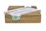 Visitenkartenbox aus Holz | Visitenkartenhalter aus Holz | Visitenkartenständer | Original von WOODBI® (Akazie)