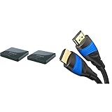 Schwaiger HDFS100 511 HDMI Funk Set (Wireless/Full HD) & KabelDirekt - 4K HDMI Kabel - 0,5m - kompatibel mit (HDMI 2.0a/b 2.0, 1.4a, 4K Ultra HD, 3D, Full HD, 1080p) - TOP S