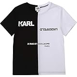 KARL LAGERFELD Kurzarm T-Shirt Kids Kind Weiss SCHWARZ 08