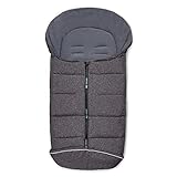 ABC Design Winterfußsack – gepolsterter Fußsack für kühlere Temperaturen – variable Anpassung an den Gurt des Kinderwagens – Farbe: