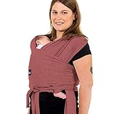 Babytrage einfach zu tragen (einfach anzuziehen), verstellbar Unisex - Mehrzweck-Babytrage bis 10 kg geeignet - Babytrage - Bourdeaux - Registered Design KBC®
