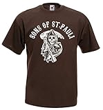 St. Pauli Herren T-Shirt Sons of Sankt Pauli Ultras braun-XXXL