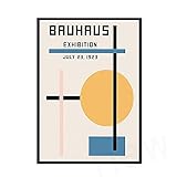 Nordische abstrakte geometrische Plakate und Drucke, Bauhauss einzigartige Wandkunstbilder, rahmenlose Leinwandbilder der Familie A 40x60