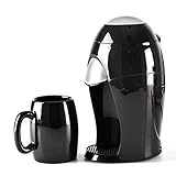 DERUKK-TY Kaffeemaschine Automatische Kaffeemaschine ，Tropfkaffeemaschine ，Zuhause ，Büro ，Gewerbe ，Kann 5 Tassen halten (Schwarz)