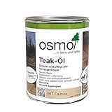 Osmo Teak-Öl 007 750 ml, Farblos Terrassen-Öl Einfach aufzufrischen, kein Schleifen und keine Grundierung notwendig
