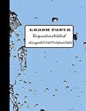 Graph Paper Composition Notebook: Water Drops of Fountain Stream over Blue Sky, Grid Composition Notebook for Math and Science Students Quad Ruled 4x4, 110 Pages,(8.5 x 11)'