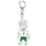 Saicowordist Haikyuu Schlüsselanhänger doppelseitig, Acryl, Anime-Figur, farbig bedruckt, für Kleidung, Tasche, Zubehör (Takanobu Aone)