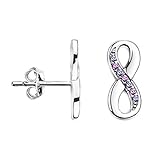SOFIA MILANI - Damen Ohrringe 925 Silber - mit Zirkonia Steinen - Unendlich Zeichen Ohrstecker - 20843