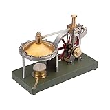 Xshion Retro Vertikal Dampfmaschine Bausatz mit Kessel, Hot Air Steam Engine Model to Build for Adults, 3D Metall Dampfmaschine Modellbausatz Desktop/Physik Spielzeug