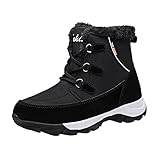 Dorical Damen Schneestiefel Freizeit Wanderstiefel Gefütterte Stiefelette Winter Stiefel Winterschuhe Warme Wandern Boots Draussen Biker Boots Bootsschuhe Thermostiefel Trekking