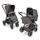 ABC Design 2in1 Kinderwagen Samba Diamond Edition – Kombikinderwagen für Neugeborene & Babys – Inkl. Buggy Sportsitz & Babywanne – Radfederung & höhenverstellbarer Schieber – Farbe: herb