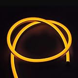 KANGL wasserdichte Flexible LED-Neonstreifen,6.6ft/2m Super 24V,8mm Dicke 3014 182LEDS /M-Weihnachten DIY Party Dekoration,Innen-/Außenseilbeleuchtung Ideal (Color : Yellow, Size : 5m)