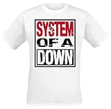 System of A Down Triple Stack Box Männer T-Shirt weiß S 100% Baumwolle Band-Merch, B