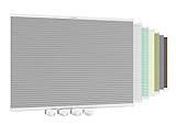 Aloha Doppelplissee Wabenplissee Verdunkelung Wärmeisolierung Honeycomb Honigfalte Zweifarbig ohne Bohren Klemmfix (Weiß-Grau / 50x100cm / Breite x Höhe)