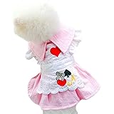 Moooi Katzenkleid Haustierkleid Süßes Welpenhochzeitskleid Katzenkleidung Brautkleider für Hund Hundekleidung für kleine Hunde Bling Hundekleid Small,pink