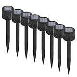 Solarbetriebenes Rasenlicht 8 Packungen Solarbetriebene LEDs Gartenbeleuchtung Rasenlampe IP64 Schutzrate Auto On/Off Outdoor Landschaftsbeleuchtung für Patio Garten Rasen Villa Y