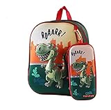 Kinderrucksack Jungen, NALCY Mäppchen Kinder Dinosaurier Rucksack Kindergarten Vorschule Kleinkind Bookbag Rucksäcke Schultasche fü