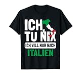 Italien Flagge Ich tu nix Ich will nur nach Italien T-S