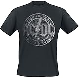 AC/DC High Voltage 1975 Männer T-Shirt schwarz L 100% Baumwolle Band-Merch, B