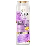 Pantene Pro-V Miracles Silky & Glowing Shampoo, Mit Biotin Und Hydrolysiertem Seidenprotein, Für Strohiges, Blondiertes Oder Gesträhntes Haar, Shampoo Damen, Haarpflege Glanz, Biotin Haare, 250