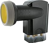 SCHWAIGER -401- Quattro LNB mit Sun Protect, digital, für Multischalter, extrem hitzebeständige LNB Kappe, Einsatz mit Satellitenschüssel, multifeed-tauglich mit Wetterschutz und vergoldeten Kontak