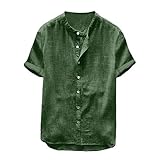 TWIOIOVE Hemd Schwarz Herren Comfort Fit Strandhemd T-Shirt Vintage Bedrucken Henley-Hemd Tunika mit Knopfleiste Sportshirt Clubwear T-Shirt Urlaub S