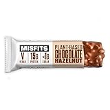 Misfits Veganer Protein Riegel - wenig Zucker - 15g protein (Chocolate Hazelnut, 45g)