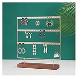 OMYLFQ Schmuckständer 3-Lagen Ohrring Halter Organizer Ohrring Schmuck Display Ständer Schmuck Halter Organizer,Ohrring Halskette Schmuck Handtuch Organizer Anzeigen Baum Schmuck