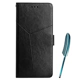 Hülle für Samsung Galaxy S20, Samsung Galaxy S20 Hülle Brieftasche Tasche Leder Flip Case Etui [Standfunktion] [Kartenfächern][Kapazitiver Stift ], Schutzhülle für Samsung Galaxy S20 (Schwarz)