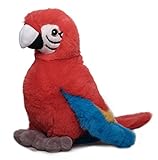 Inware 7496 - Kuscheltier Papagei Peter, rot, 20 cm, Schmusetier, Plü