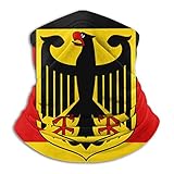 Funny Club Halstuch, Gesichtsmaske, Deutschland-Flagge, multifunktional, Halswärmer, atmungsaktiv, weich, bequem, für Motorrad, Skifahren, R