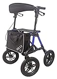 Trendmobil SILVA faltbarer Leichtgewichtrollator Geländerollator Rollator inkl. Stockhalterung und Einkaufstasche mit Luftbereifung