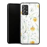 DeinDesign Silikon Hülle kompatibel mit Samsung Galaxy A52s 5G Case schwarz Handyhülle Blumen Pusteblume M