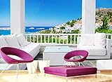 Fototapete Gebäude Mit Balkon Und Meerblick 3D Tapeten 3D Effekt Tv Dekorative Wand Wandbilder W