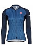 SUNDRIED Damen Langarm Radfahren Jersey Rennrad Radfahren Top Mountain Bike Shirt Radfahren Kit (Blau, S)