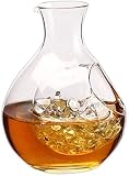 GXBCS Whisky Dekanter Rotwein Dekantierer Whisky Karaffe High-End-personalisiert，Bleifreies Glas Fast Dekanter Haushalts-Dekanter Ausgießer Geeignet für Familienrestaurant Party Bar 1022(Size:260M