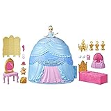 Disney Princess F1386 Prinzessin Styling Überraschung Cinderellas Rock, Spielset mit Puppe, Möbeln und Modezubehör, Spielzeug für Mädchen ab 4 J