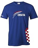 Jayess Kroatien - Croatia - EM 2016 - Fanshirt - Herren - T-Shirt in Royalblau by Gr. XL