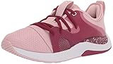 Under Armour Women's Charged Breathe Long Crew Nect T-Shirt Cross Trainer, Retro Pink (600)/White, 8.5