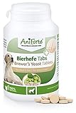 AniForte Bierhefe Hund Tabletten 250 Stück - glänzendes & kräftiges Fell, Vitale Haut, Mineralien & Vitamin B für Hunde, Allgemeine Stärkung & Förderung der Kondition, Appetit-anregend, Naturproduk