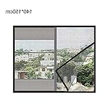 DENGHENG Selbstklebendes Fenstergitter mit starkem Druckknopf Einstellbares Anti-Mücken-Fensternetz Schneidbares Nylon-Fenstergitter Insektenschutzg
