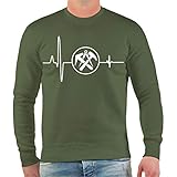 Spaß kostet Männer und Herren Sweatshirt Dachdecker Herzschlag Größe S - 5XL