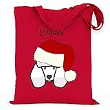 Print Dynastie Stoffbeutel Hund Haustier Weihnachten Geschenkidee Familienhund Rüde, Farbe:Poodle Classic R