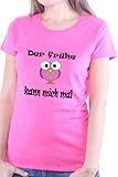 Mister Merchandise Cooles Damen T-Shirt Der frühe Vogel kann Mich mal, Größe: S, Farbe: Pink