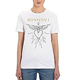 Cup of Tees Bon Jovi Damen T-Shirt Dagger Rays Anthrazit, weiß, S