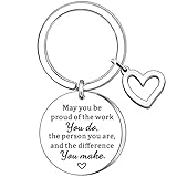 AMZQ Schlüsselanhänger für Mitarbeiter und Mitarbeiter als Geschenk für Männer und Frauen, Abschiedsgeschenke, Büro für Kollegen, Führer, Trainer, Geschenk zum Ruhestand, Boss Day Lady Geschenk