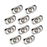 XMcKJ Schloss Schloss Verschluss Geldbörse Verschluss Twist Lock-Befestigungselemente for DIY. Handtasche Handtasche mit Handtasche 12pcs (Silber) (Size : 12pcs)
