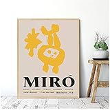 bdkym Joan Miro Famous Paintings Abstract Poster and Print Canvas Painting Pictures On The Wall Decorative Home Decor Poster-50X70Cmx1 No F