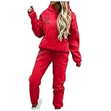 KGLHTYU Damen Trainingsanzug Jogginganzug Sport Freizeit Hoodie & Jogginghose Sweatshirts 2-teilige Outfits mit Kapuze für Frauen Freizeitanzug